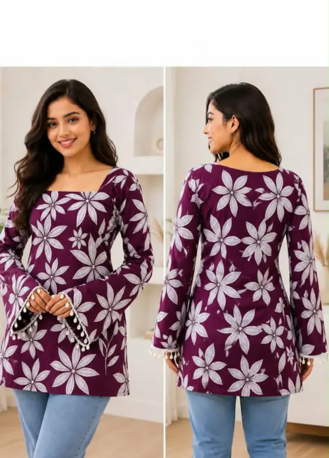 women 's printed shorts kurti
