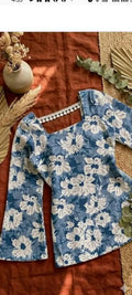 women floral printed short kurit